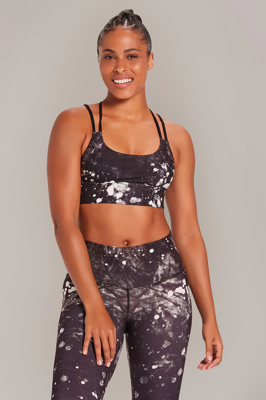 Tie Dye Diamondback Sports Bra - Moon Dust